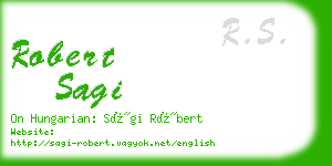 robert sagi business card